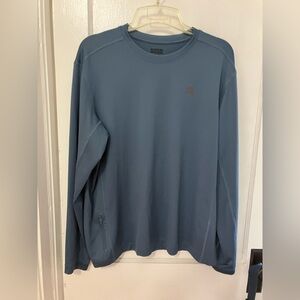 Duluth Alaskan Hardgear Mens Blue Meltwater Long Sleeve Shirt in Large UPF 50+